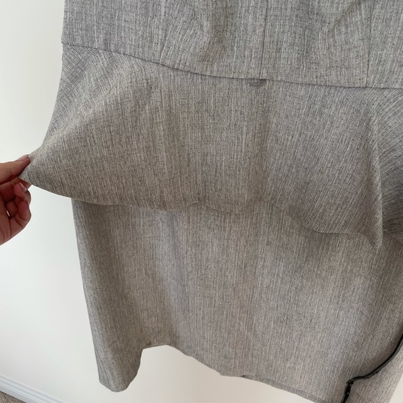 Connected Apparel grey dress with peplum waist - Picture 5 of 9